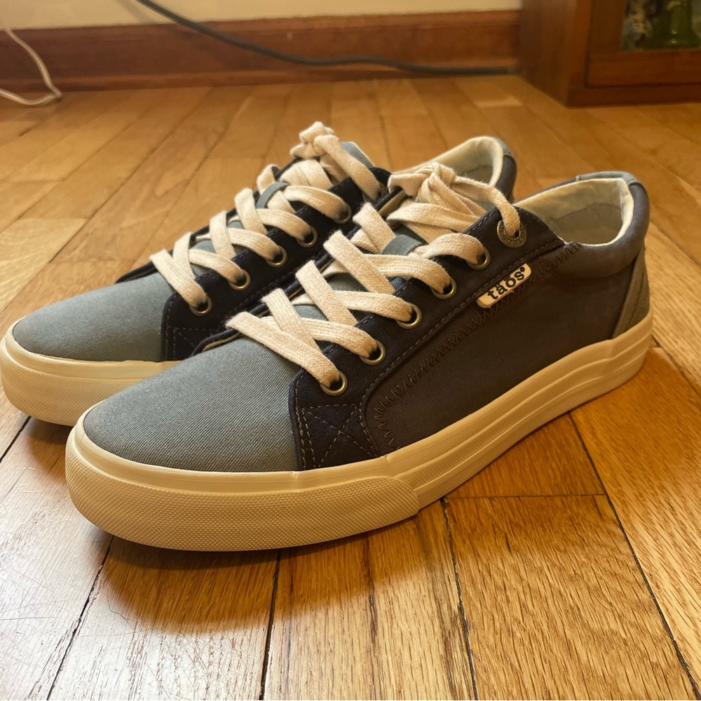 Taos Footwear Blue and Cream Sneakers - Picture 2 of 13